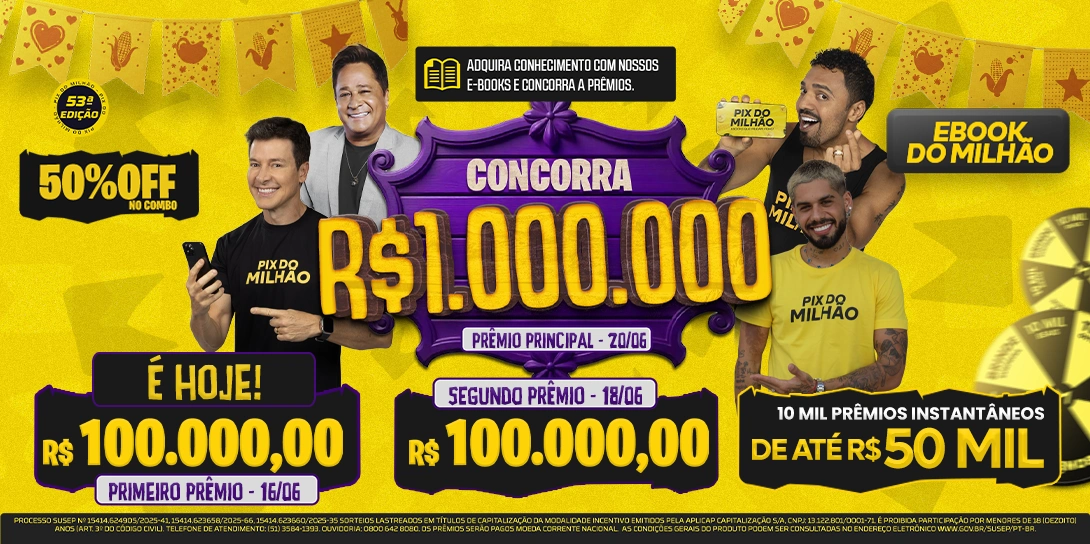 PIX DO MILHÃO - CONCORRA R$1.000.000